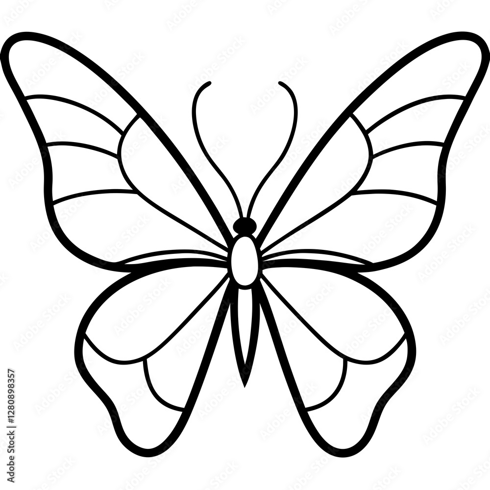 Single Line Butterfly Vector Graphic Single Line Butterfly Vector Graphic