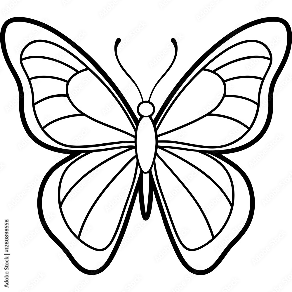 Single Line Butterfly Vector Graphic Single Line Butterfly Vector Graphic