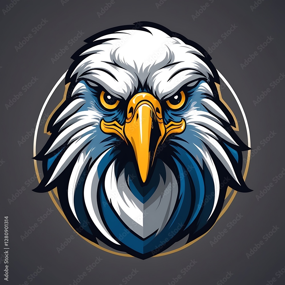 Fototapeta premium Eagle Mascot Logo - Fierce and Dynamic Eagle Design for Sports and Branding