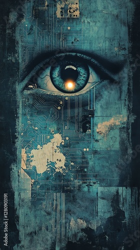 An abstract eye revealing hidden emotions