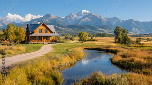 Mountain View Ranch House Autumn