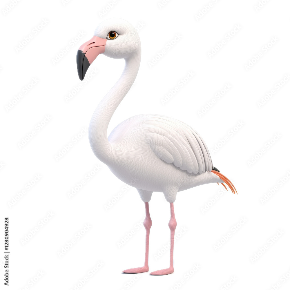 Elegant Flamingo in a Bright and Colorful Style Elegant Flamingo in a Bright and Colorful Style
