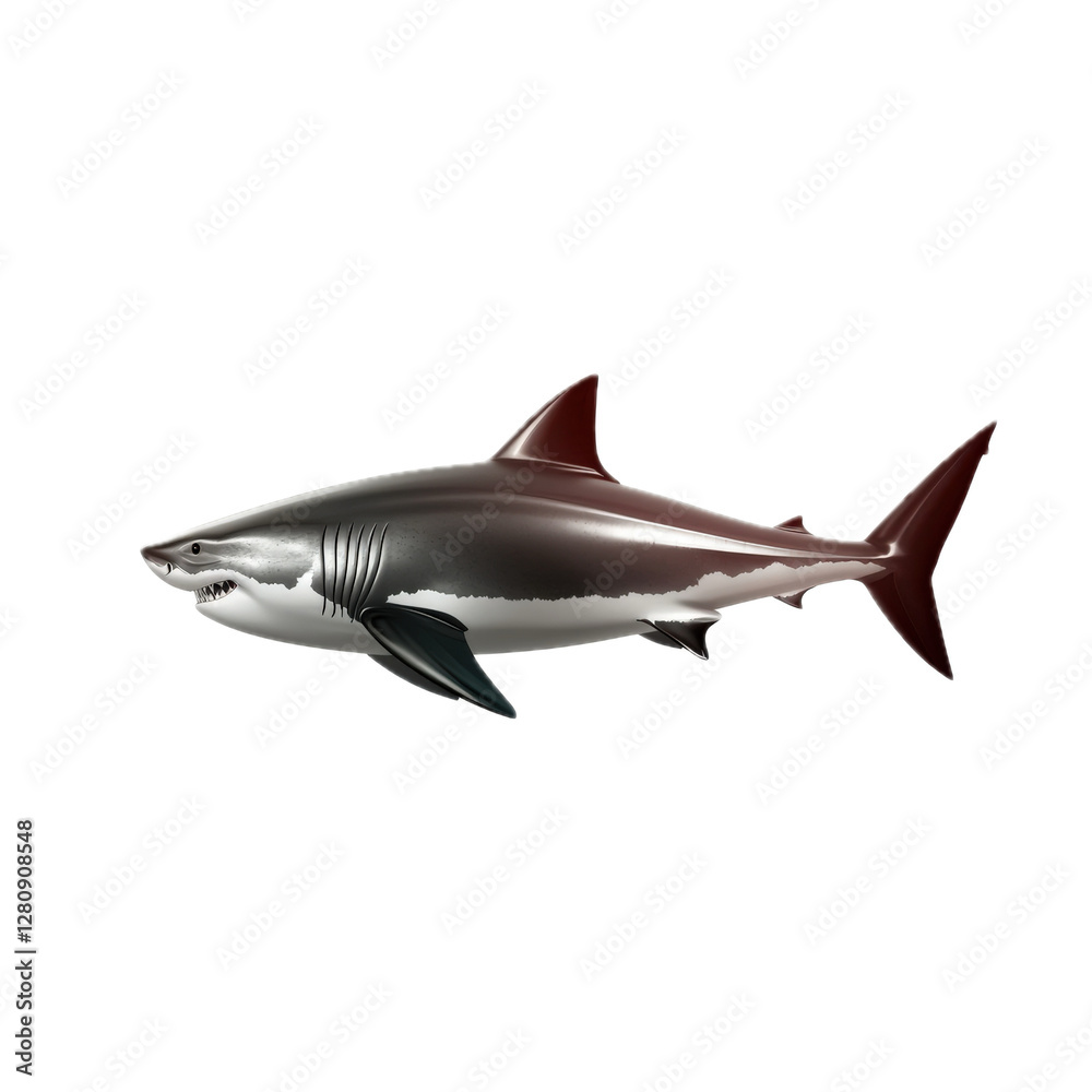 Naklejka premium Realistic Shark Illustration for Marine Themes