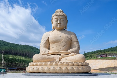 Giant Buddha Statue, Tawang, Arunachal Pradesh The Buddha also known as Siddhattha Gotama photo