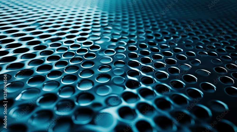 Obraz premium Abstract blue metallic texture, gradient lighting