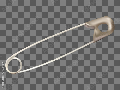 Brooch pin isolated object for decoration