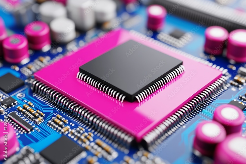 Data flow in a motherboard in pc Processor among circuits and electronics CPU Data flow in a motherboard in pc Processor among circuits and electronics CPU