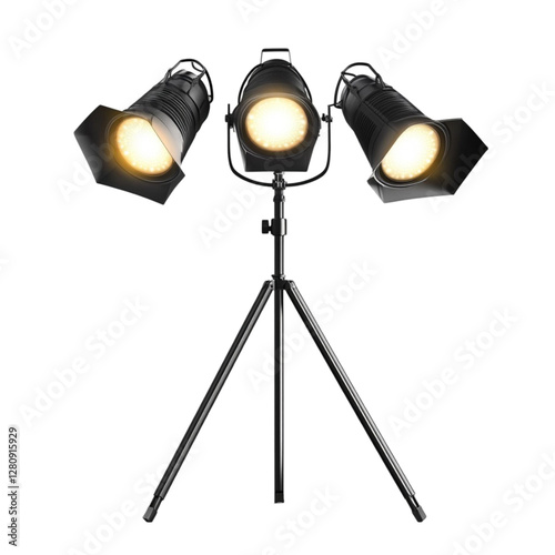 Triple Studio LED Lighting System on Tripod Stand