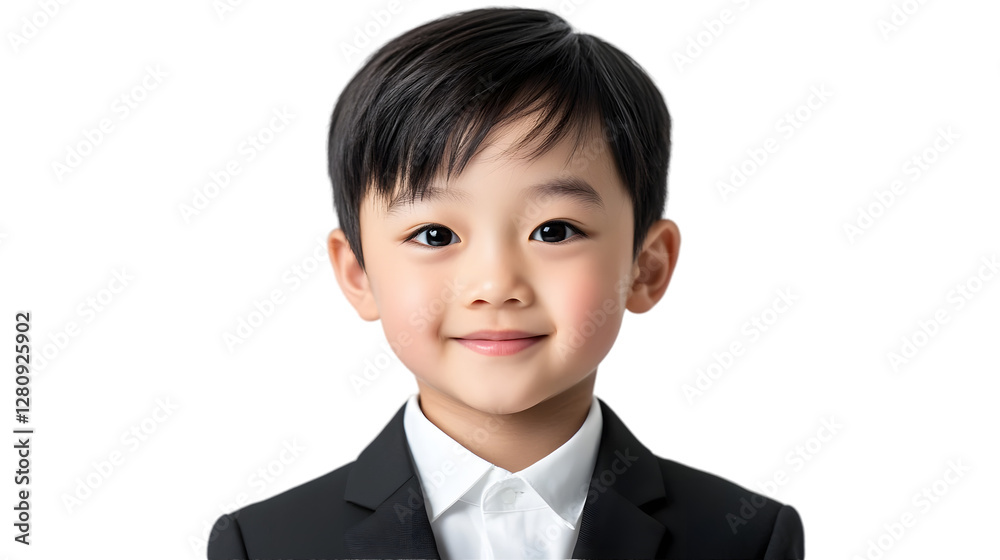 portrait of a kid male model, wearing an exquisite black suit and white shirt, mockup concept template portrait of a kid male model, wearing an exquisite black suit and white shirt, mockup concept template