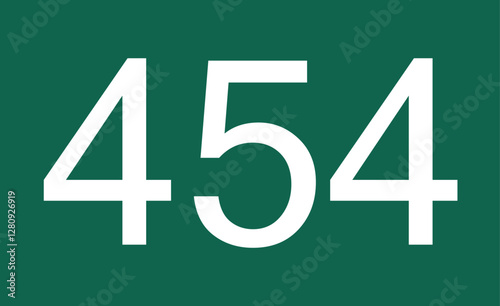 454 against a green background. A significant digit in the deadly competition.