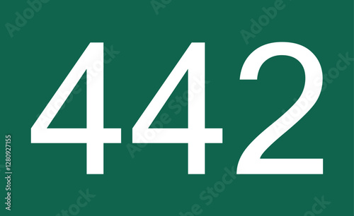 442 on a green canvas. A symbol of perseverance in the game.