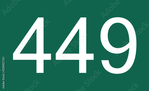 449 on a green canvas. The number of a player fighting for survival.