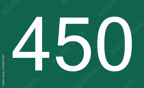 450 against a green backdrop. A digit symbolizing the dwindling hope in the Squid Game.