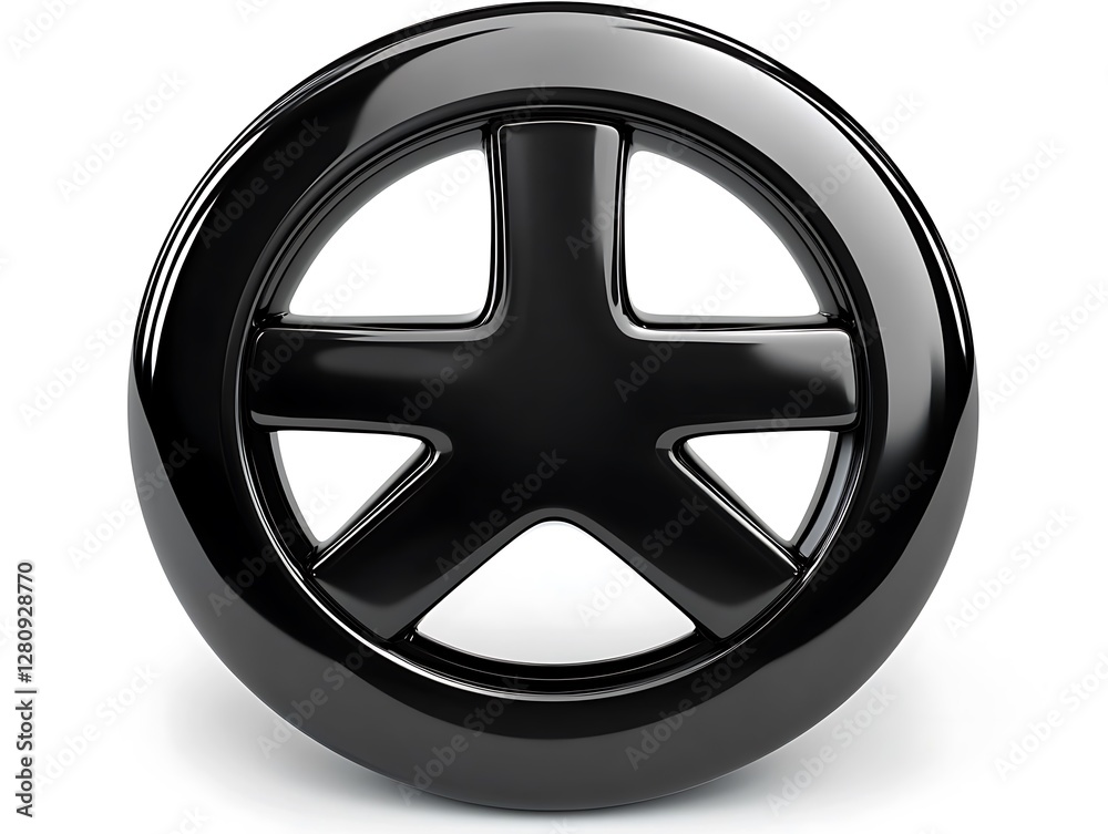 Obraz premium Abstract black peace symbol