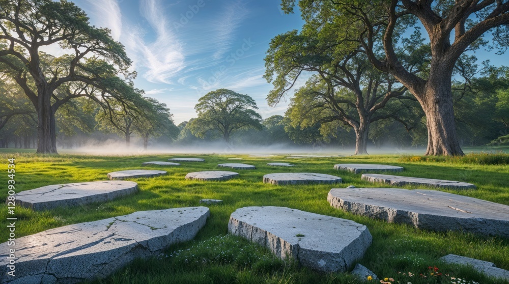 Obraz premium A serene stone background, comprising irregularly-shaped rocks