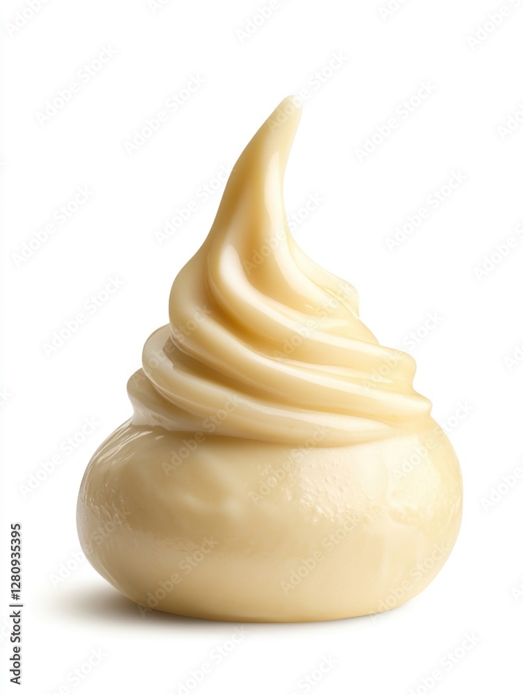 Close-up of whipped cream dessert with vanilla flavor. Close-up of whipped cream dessert with vanilla flavor.