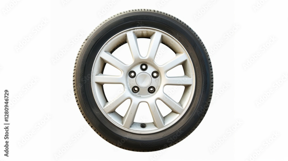 modern alloy car wheel with polished metallic finish modern alloy car wheel with polished metallic finish