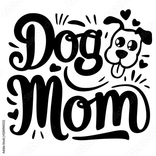 Dog mom, funny quote svg