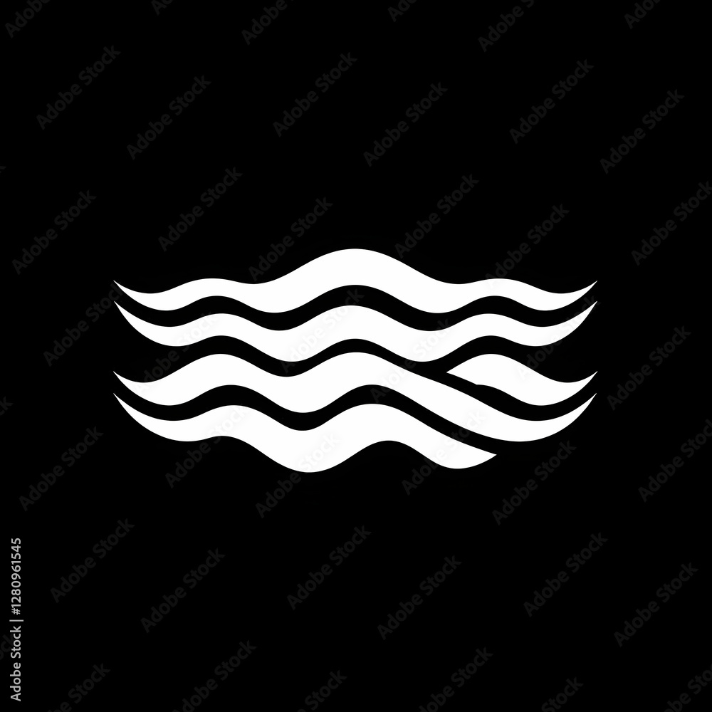 Abstract Wave Logo Design Modern Minimalist Brand Identity