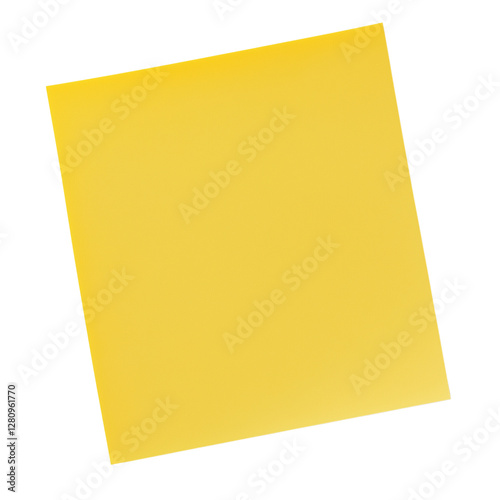 A yellow sticky note, a transparent background
