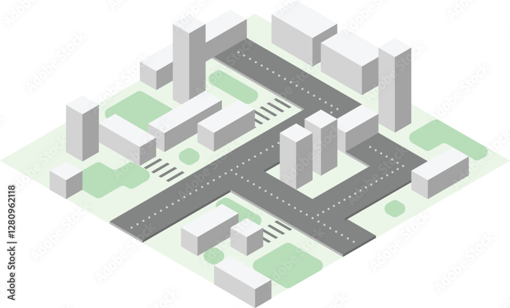 vector isometric city vector isometric city