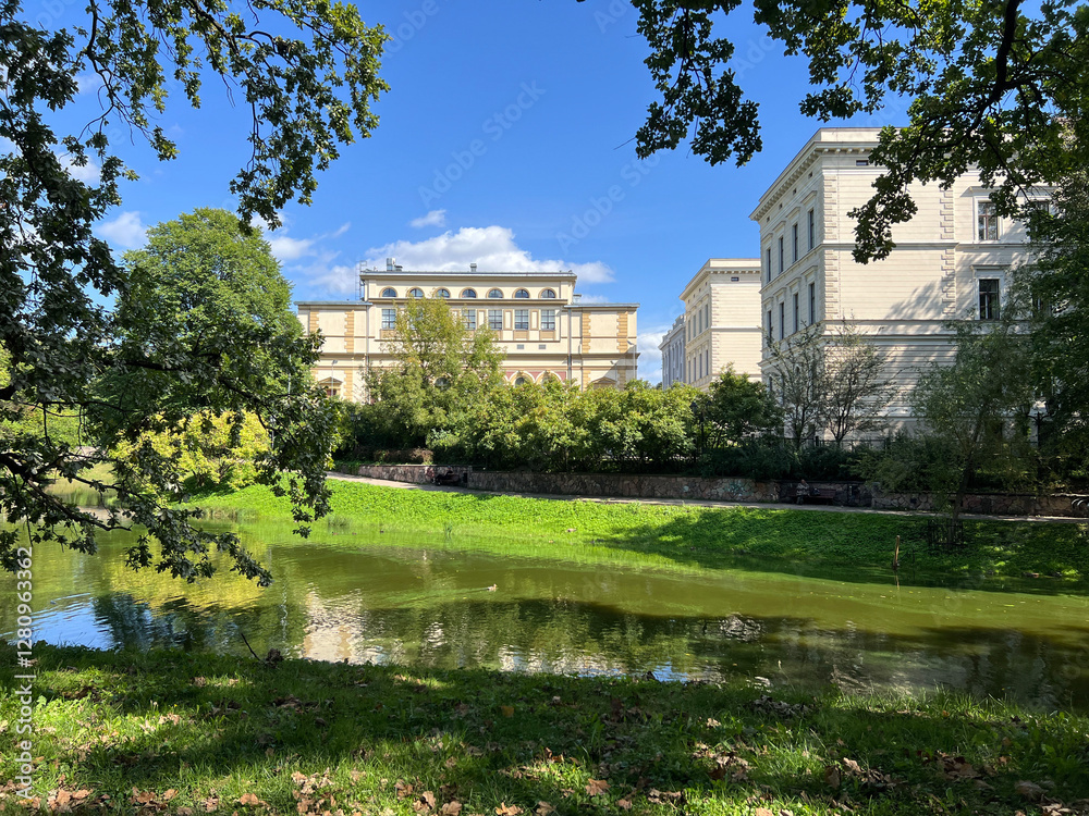 Canal and park in Riga