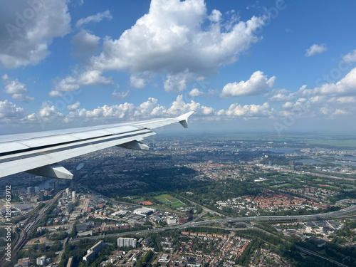 Obraz na płótnie Landing at schiphol Amsterdam airport in The Netherlands w salonie