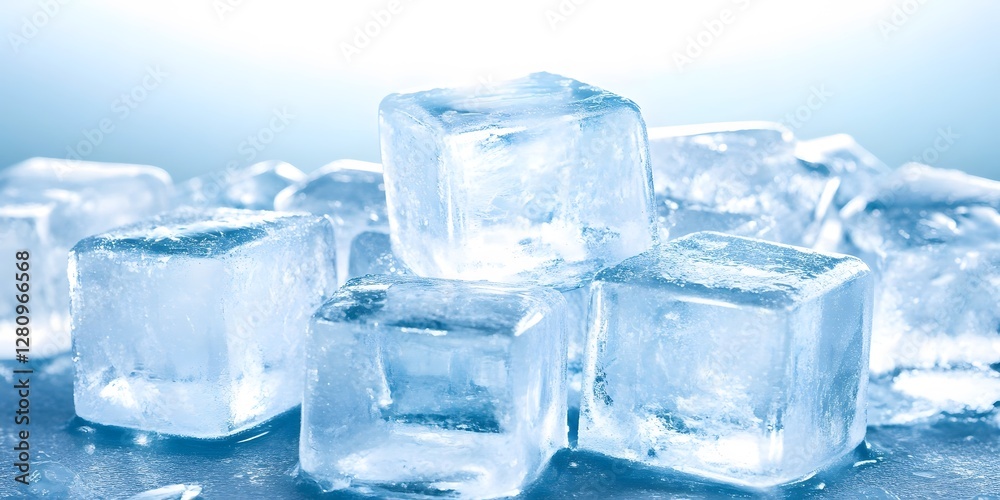 Crystal Clear Ice Cubes Close Up Photography Crystal Clear Ice Cubes Close Up Photography
