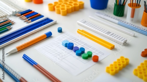 Autism research team utilizing visual aids and schedules to teach children daily routines. Featuring visual aids and autism research