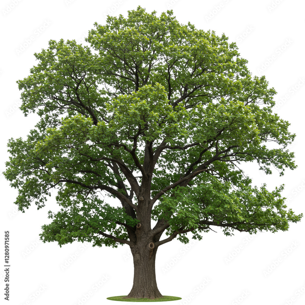 oak tree isolated on white. High quality backgroundless cutout of a tree oak tree isolated on white. High quality backgroundless cutout of a tree