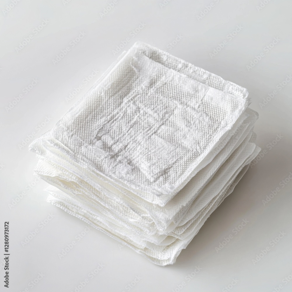 Ultra realistic antibacterial wipes isolated top or side view white background Ultra realistic antibacterial wipes isolated top or side view white background