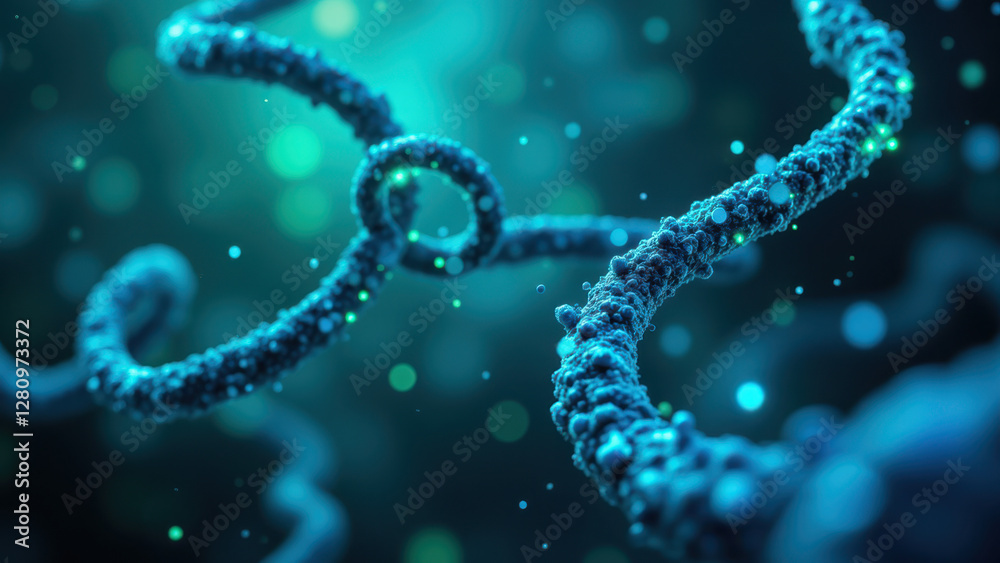 Stunning visual representation of Semaglutide molecule with vibrant colors and sparkles, set against a starry background. Stunning visual representation of Semaglutide molecule with vibrant colors and sparkles, set against a starry background.
