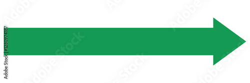 green long arrow . Long arrow icon.  flat style Arrow on a white background.Long arrow icon.