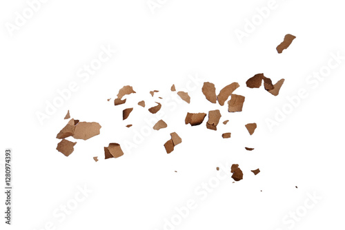 Falling brown paper