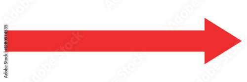 Red long arrows icon set. Vector set of trendy long arrows 
Replaceable vector design.Simple Red Arrow Right Direction. Straight long arrow vector icon.