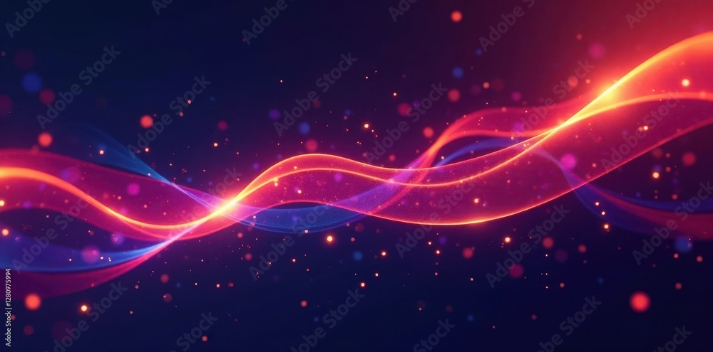 Fototapeta premium Dynamic vector lines forming abstract tech pattern, lines, science, programming