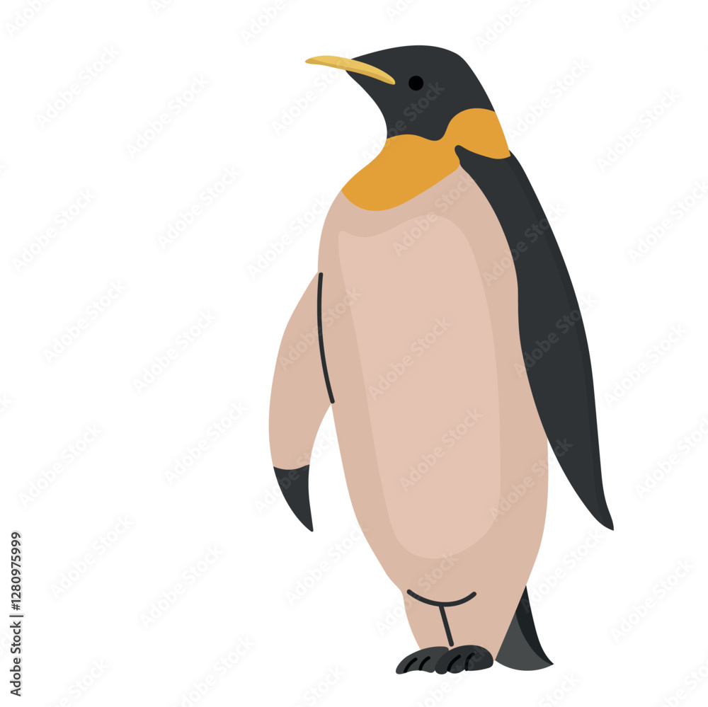 Fototapeta premium Emperor penguin icon clipart avatar logotype isolated illustration