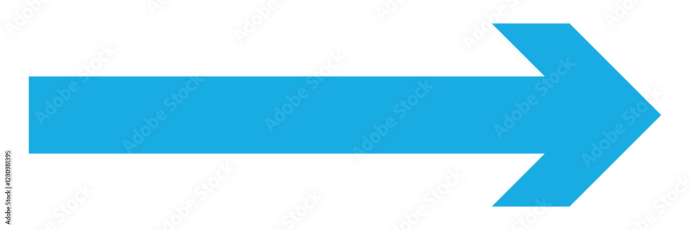 Blue long arrow pointing to the right. Straight long arrow icon, right thin line, blue cursor, horizontal element, thick pointer vector long arrow icon. Bold arrow icon . Blue long arrow pointing to the right. Straight long arrow icon, right thin line, blue cursor, horizontal element, thick pointer vector long arrow icon. Bold arrow icon .