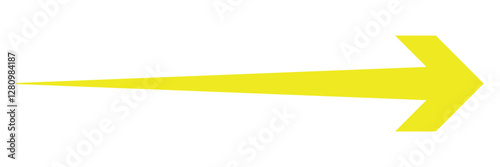 Yellow arrow to the right . vector, isolated. Yellow arrow isolated on a white background, long arrow icon , yellow bold long arrow