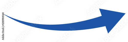 Blue arrow icon. Arrow sign. Flat style icons. set of Blue curve arrow icon vectors. long arrow icon vector illustration.