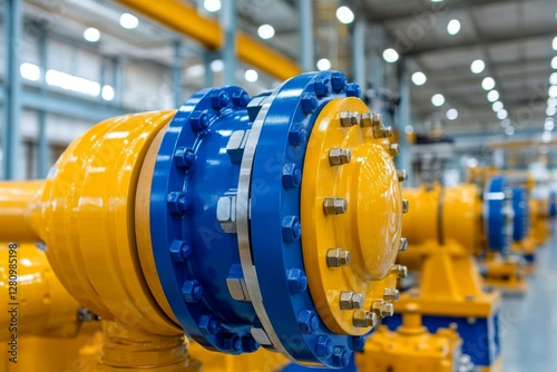 Equipment, cables and piping as found inside of a modern industrial power plant