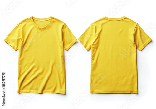 A yellow shirt with a white background