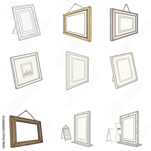 frame mockup art and illustration