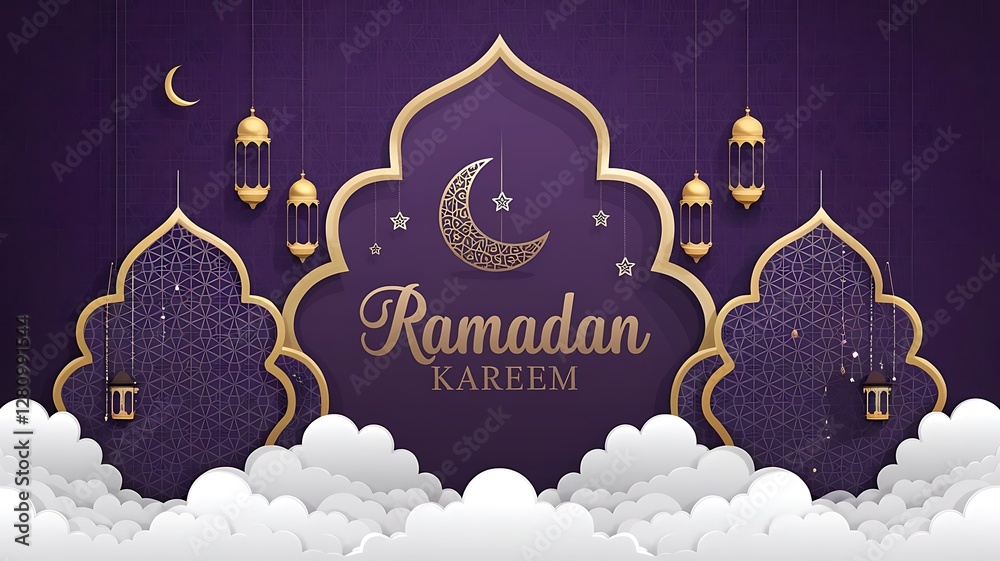 Fototapeta premium a beautifully designed Ramadan Kareem vector file 