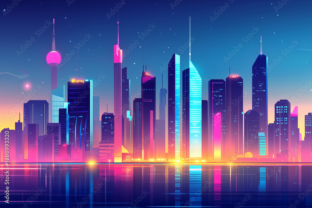 abstract city skyline abstract city skyline