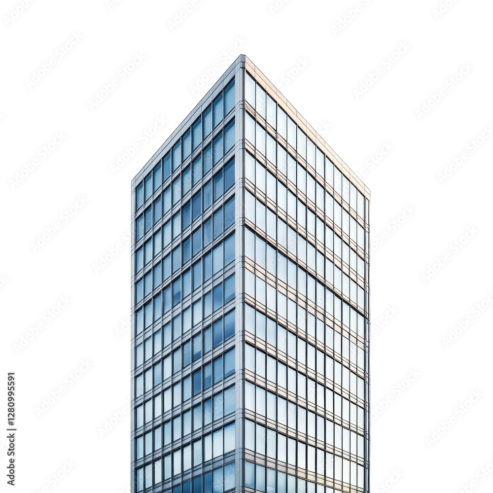 Skycraper Facade White Background on transparent background. Skycraper Facade White Background on transparent background.