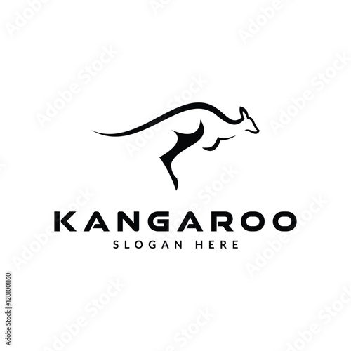 kangaroo logo icon vector illustration photo