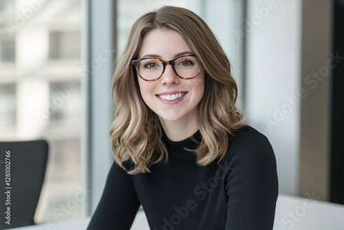 portrait of a young businesswoman with glasses Free Download portrait of a young businesswoman with glasses - GFXLoad