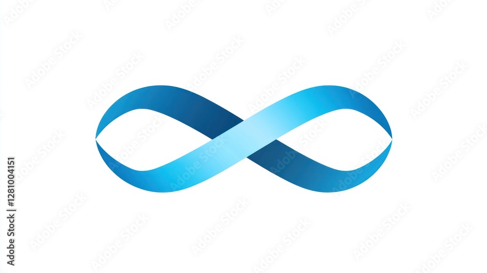 Abstract Infinity Symbol: A Blue Gradient Design Abstract Infinity Symbol: A Blue Gradient Design