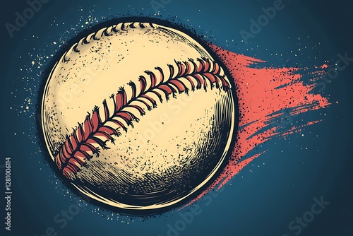Fastball, baseball, game, motion, blur, sport, illustration, background, graphic, design